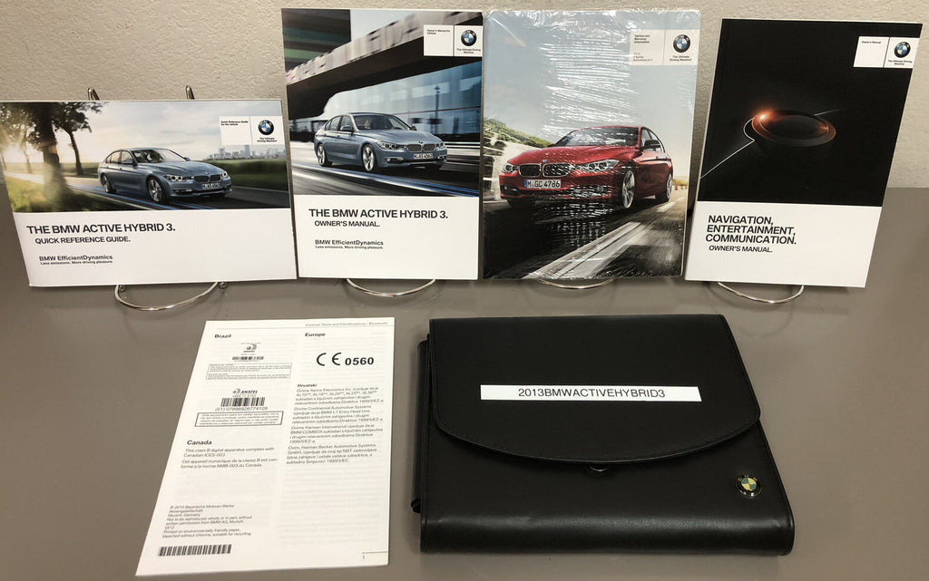 2013 BMW Active Hybrid 3 Genuine OEM Owner's Manual Set w/Case--Free Shipping!