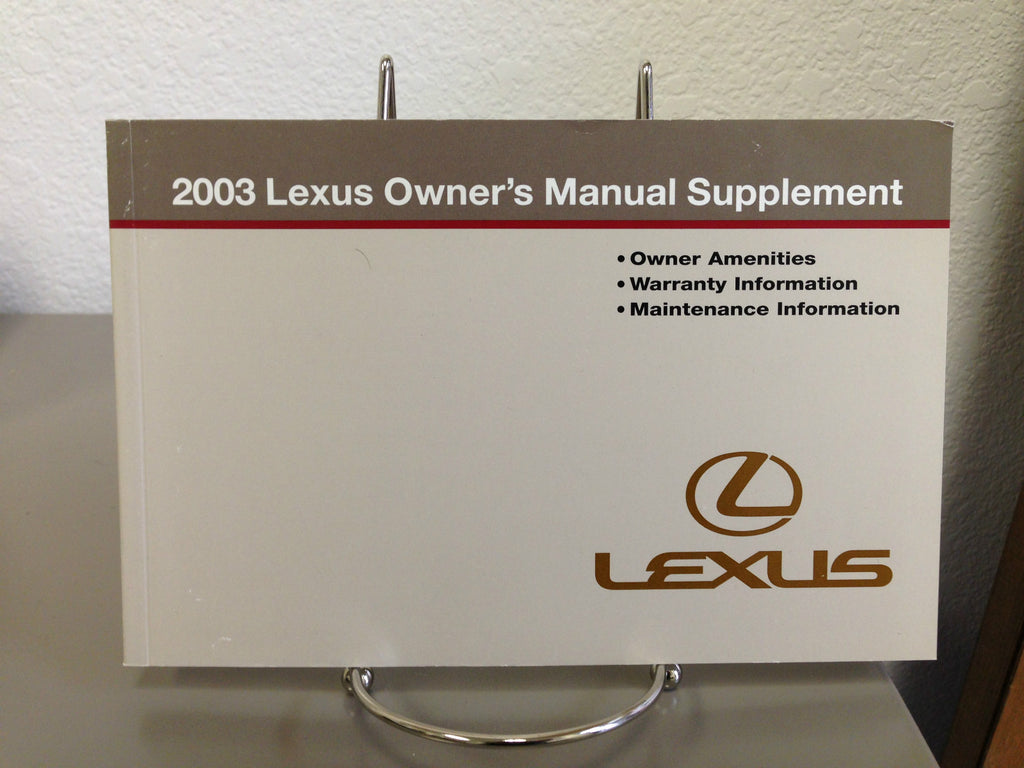 2003 Lexus ES 300 Genuine OEM Owner's Manual Set w/Navigation Manual & Case