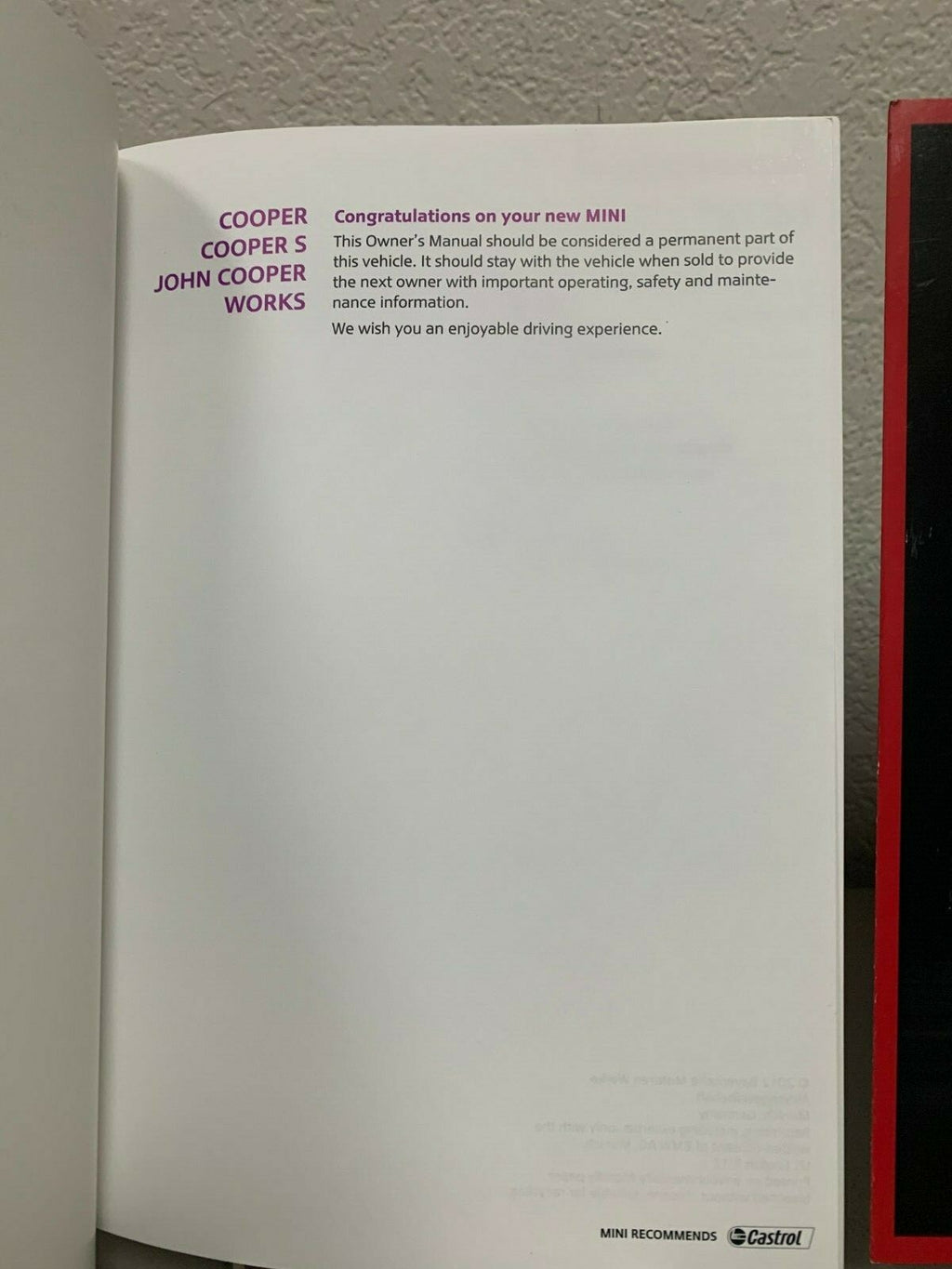 2012 Mini Cooper / Mini Clubman Genuine OEM Owner's Manual Set w/Case