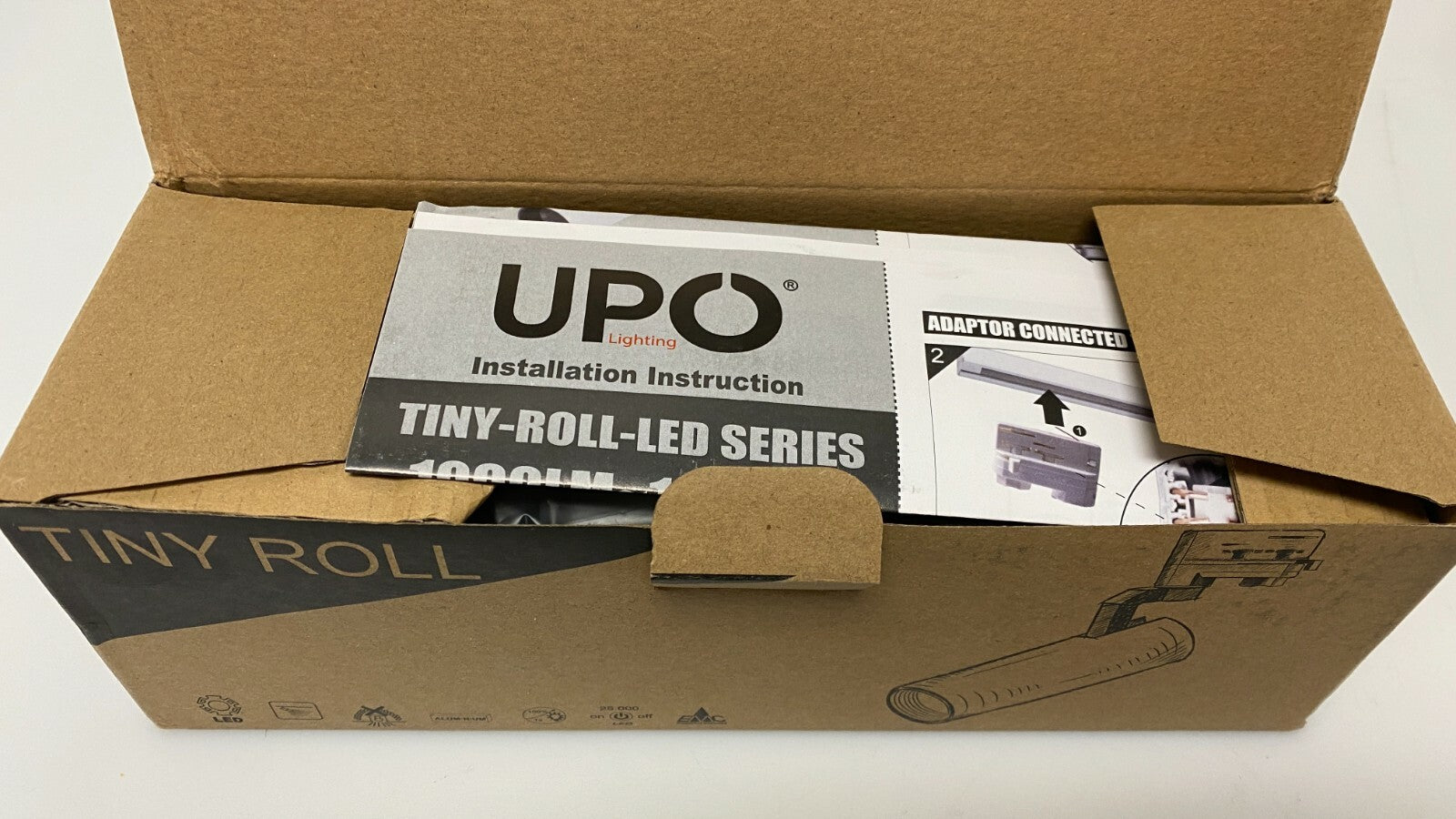 UPO LED Track Lighting 1 Light 1500lm 15w 3000K 15°Beam Angle 2545B Tiny Roll