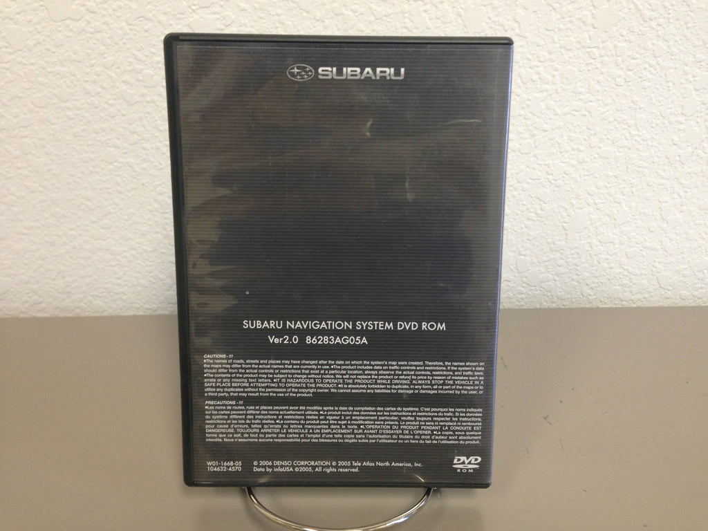 2005 2006 2007 Subaru Navigation Disc DVD United States East Map 2.0 86283AG05A