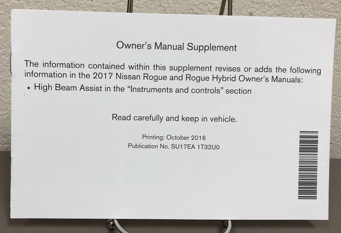 2017 Nissan Rogue Genuine OEM Owner's Manual Set with Protective Nissan Case