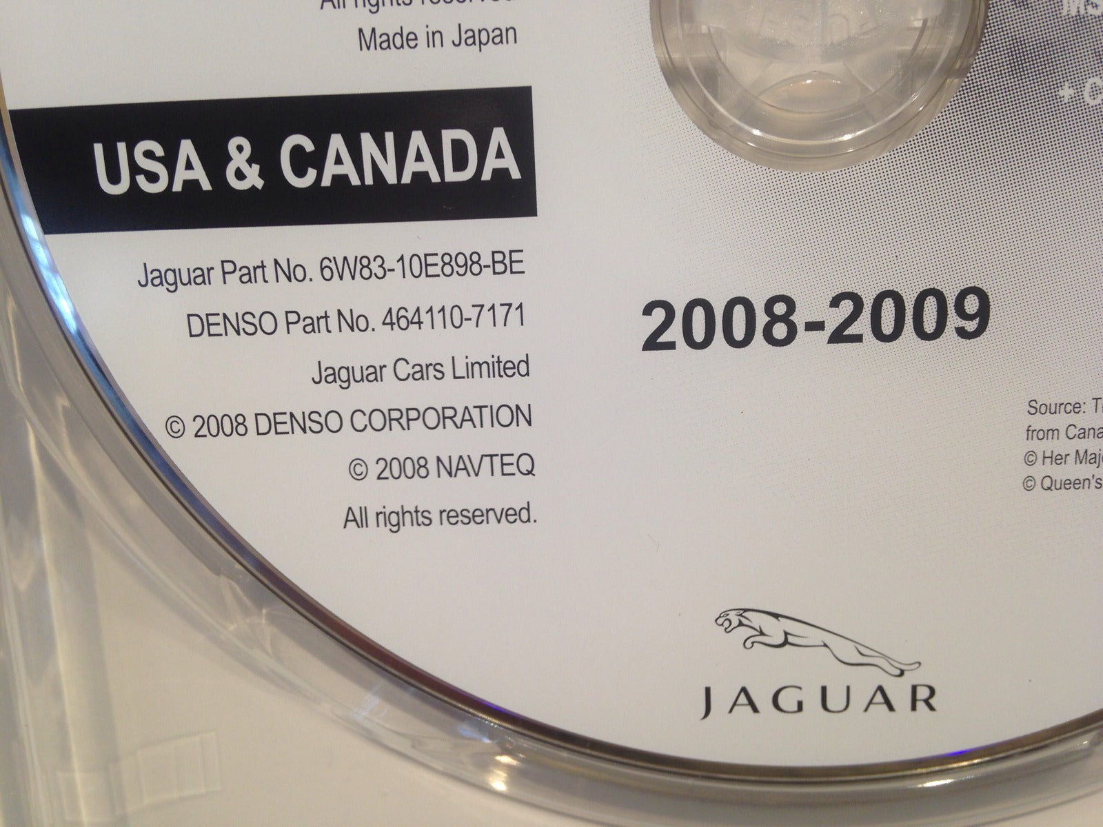 2008 2009 Jaguar XF Series Navigation DVD Map 2 Disc Set w/Case 6W93-10E898-BE