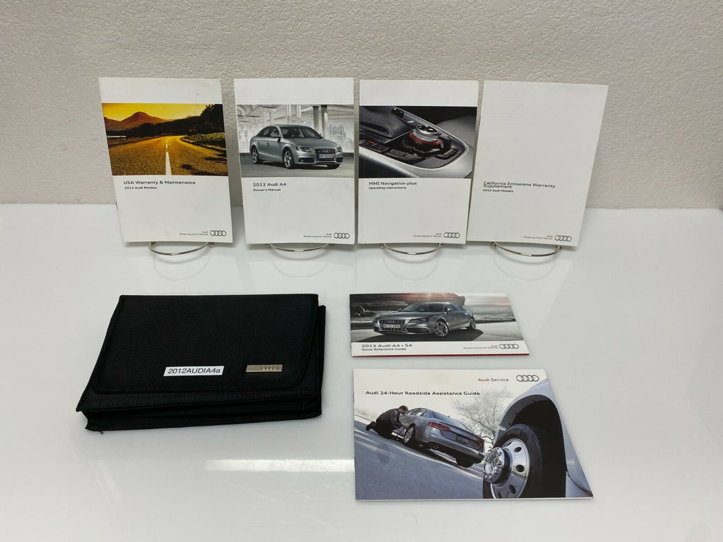 2012 Audi A4 Genuine OEM Owner's Manual Set with Audi Case--Free Shipping!
