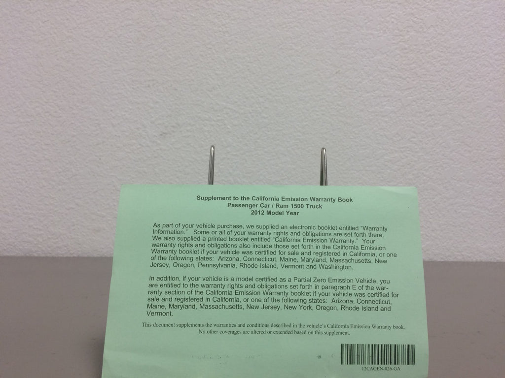 2012 Dodge Grand Caravan Genuine OEM Owner's Manual Set with Case-Free Shipping!
