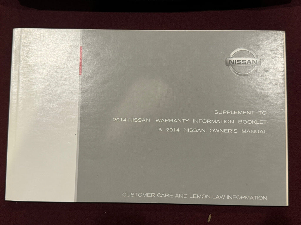 2014 Nissan Versa Note Genuine OEM Owner's Manual Set w/Case--Free Shipping!