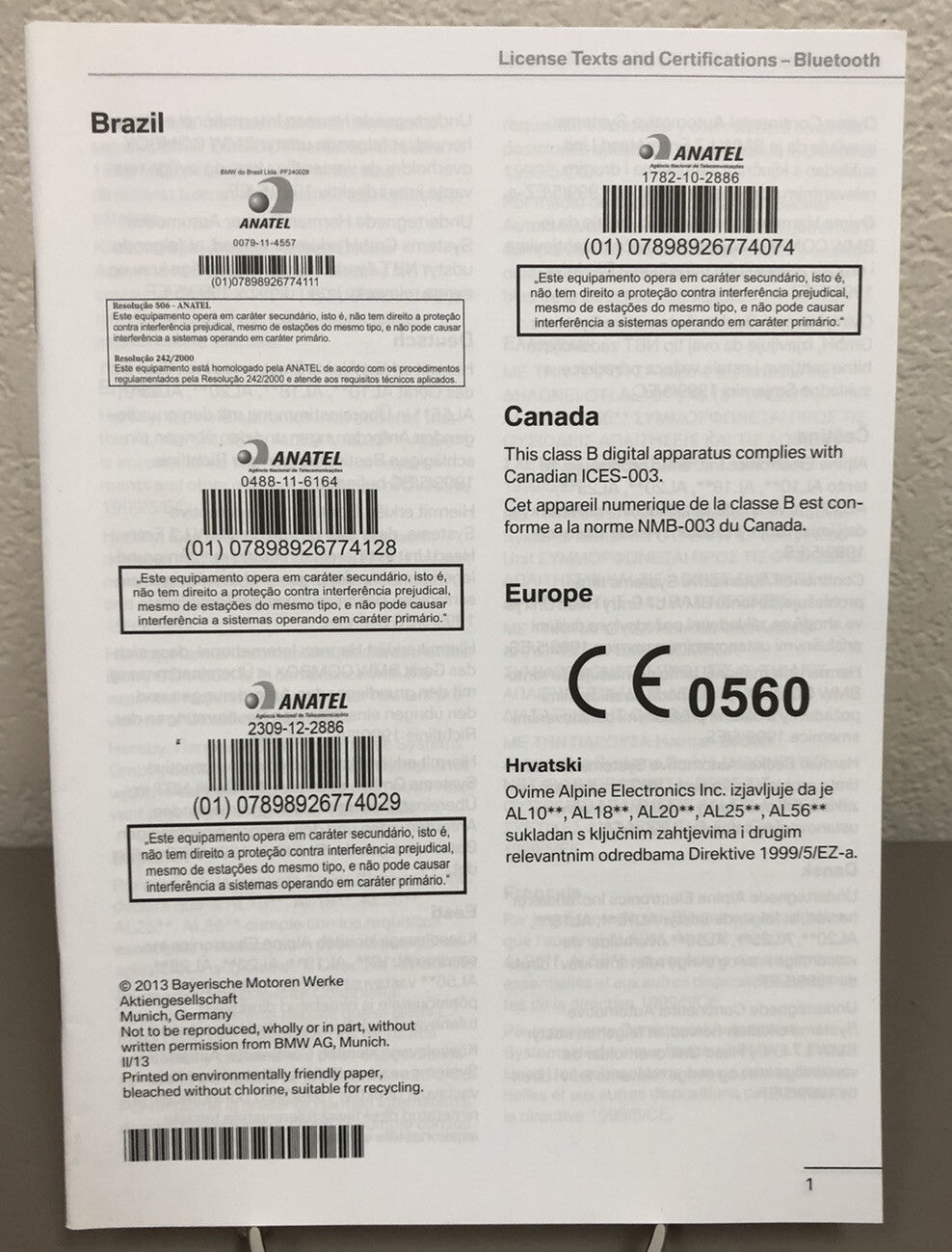 2014 BMW X5 sDrive 35i xDrive 35i xDrive 50i OEM Owners Manual Set w/Navigation