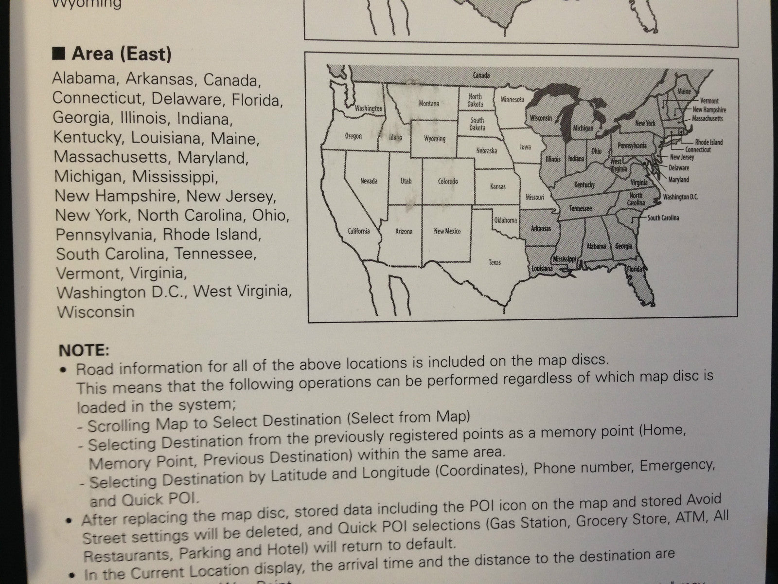 2005 2006 2007 Subaru Navigation Disc DVD United States East Map 2.0 86283AG05A