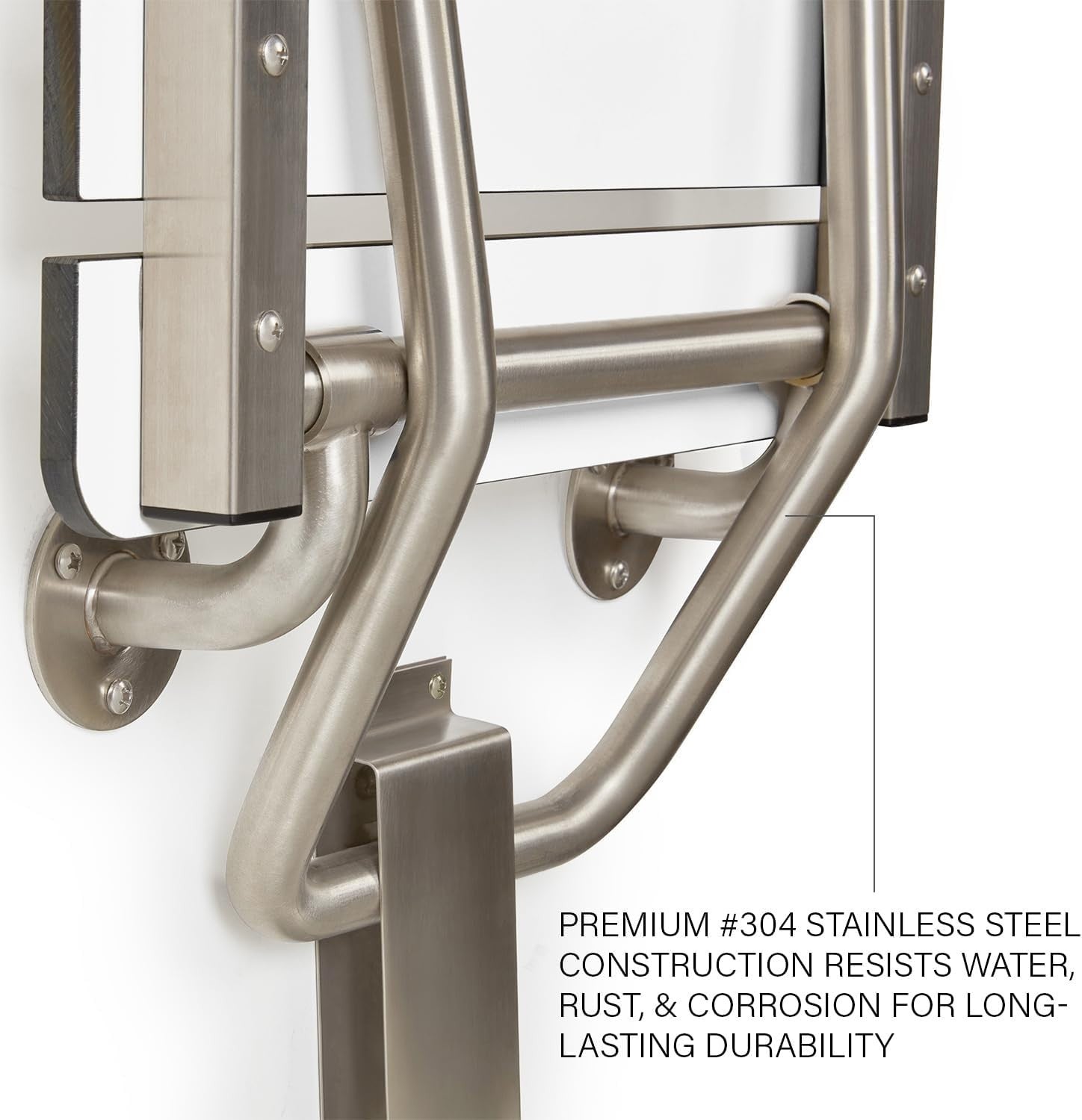 Seachrome 28-inch x 15-inch in ADA Folding Wall Mount Bathroom Shower Seat Bench
