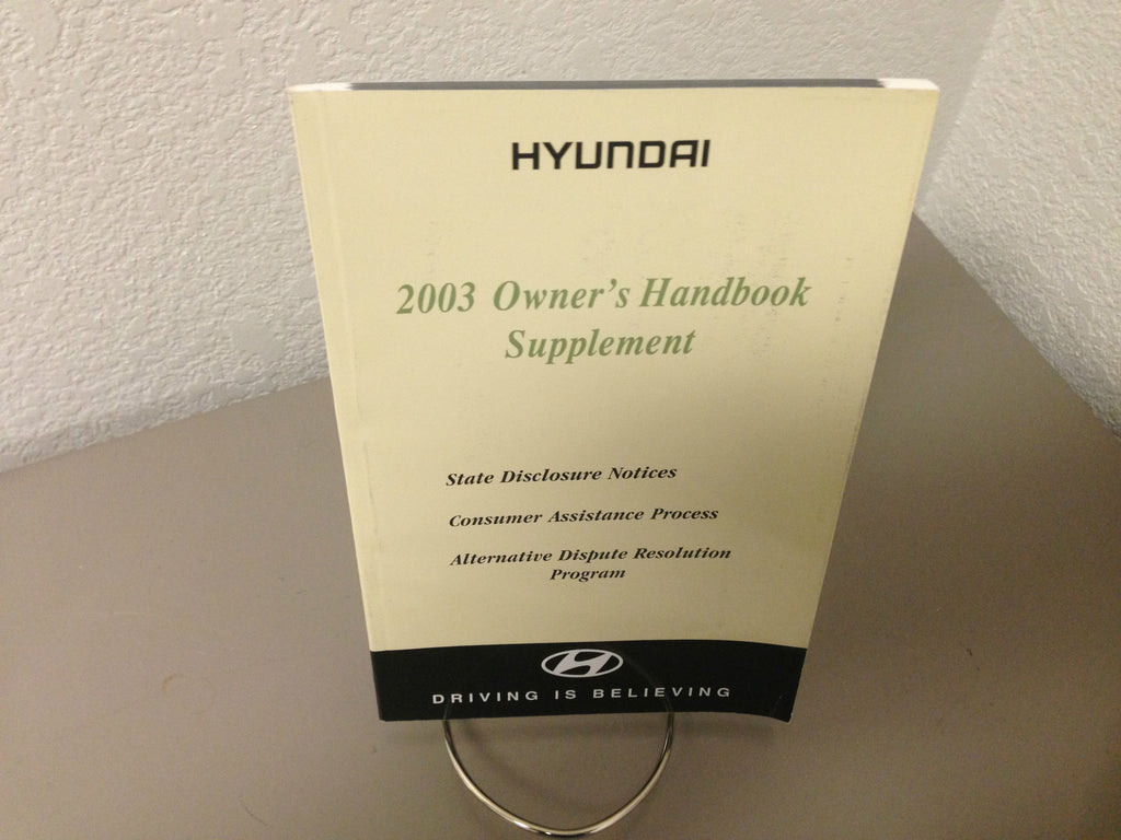 2003 Hyundai Santa Fe Genuine OEM Owner's Manual Set w/Hyundai Case--Ships Free!