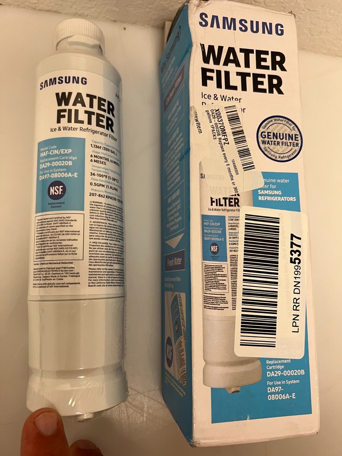 NEW Samsung DA29-00020B HAF-CIN/EXP Refrigerator Water Filter W/Free Shipping