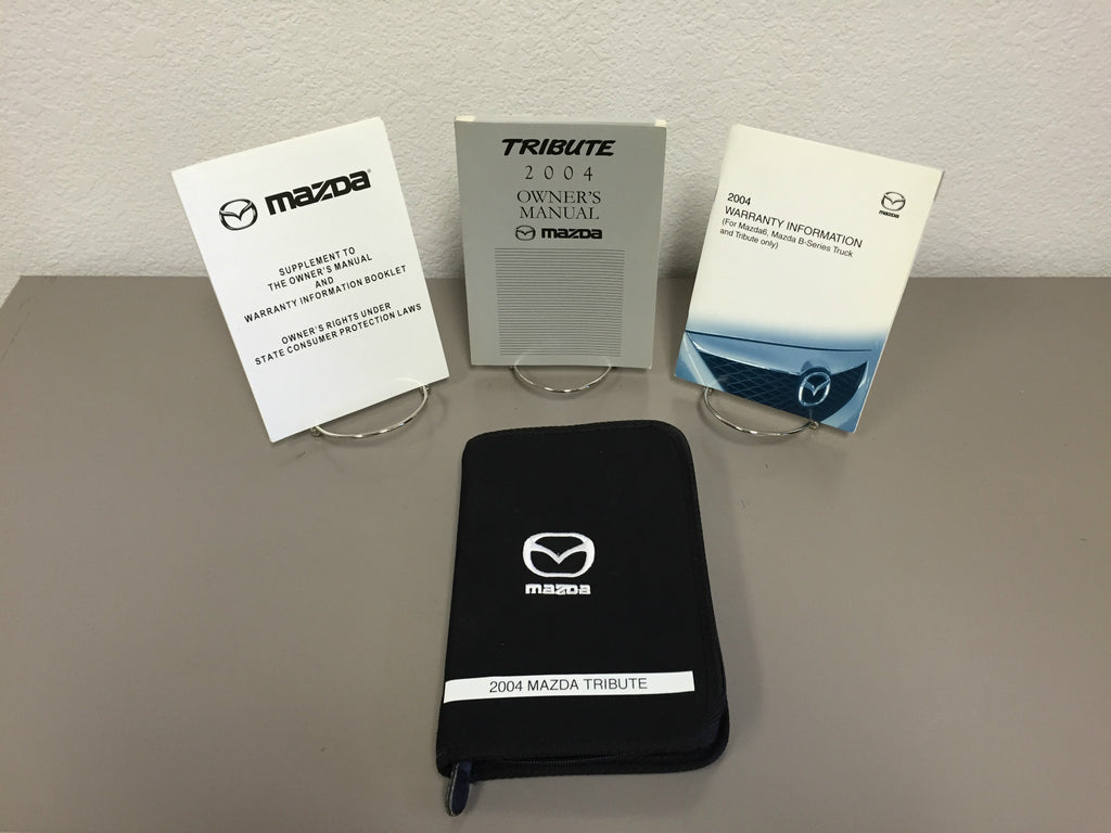 2004 Mazda Tribute Genuine OEM Owner's Manual Set w/Case--Fast Free Shipping