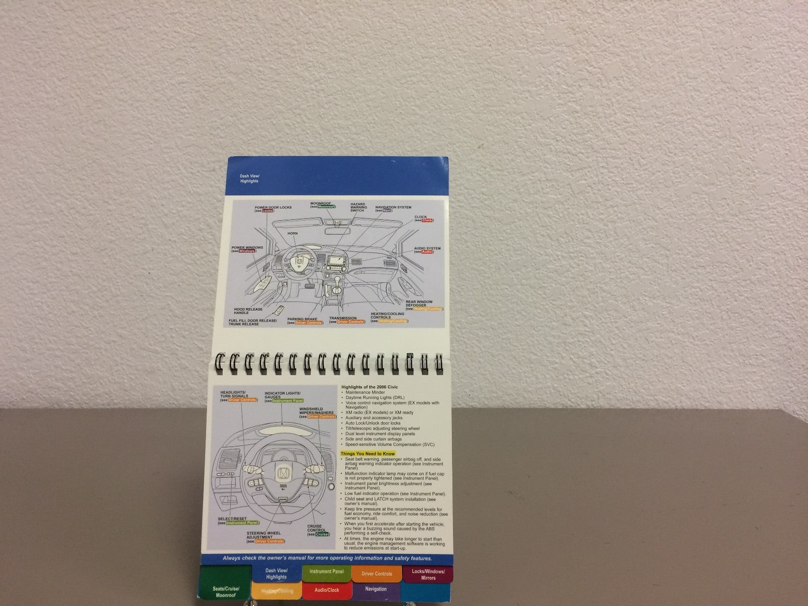 2006 Honda Civic Sedan Genuine OEM Owner's Manual Set--Free Shipping!