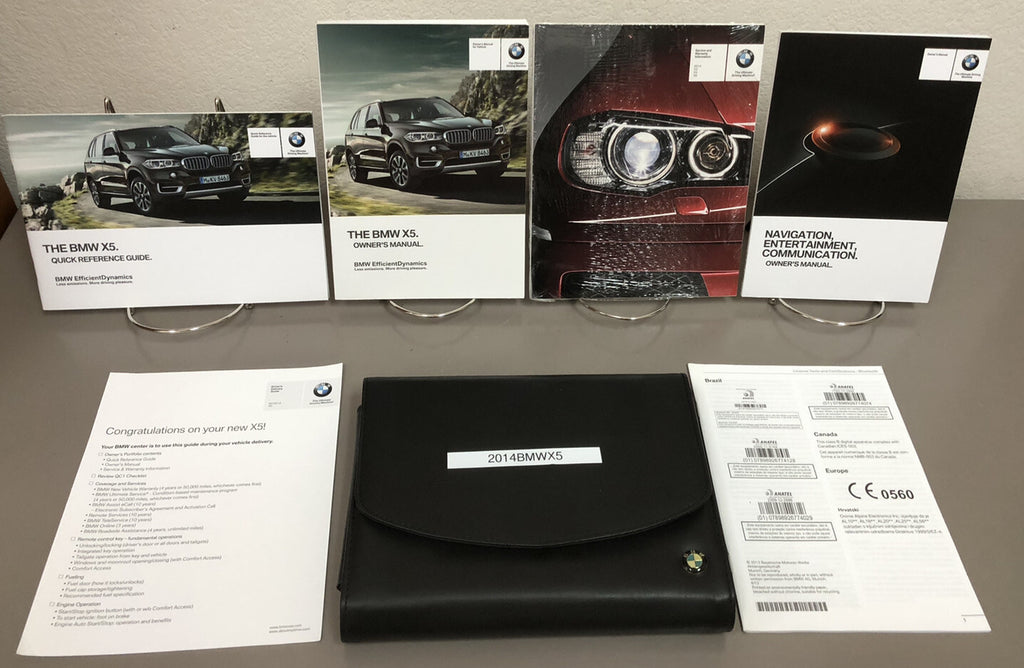 2014 BMW X5 sDrive 35i xDrive 35i xDrive 50i OEM Owners Manual Set w/Navigation