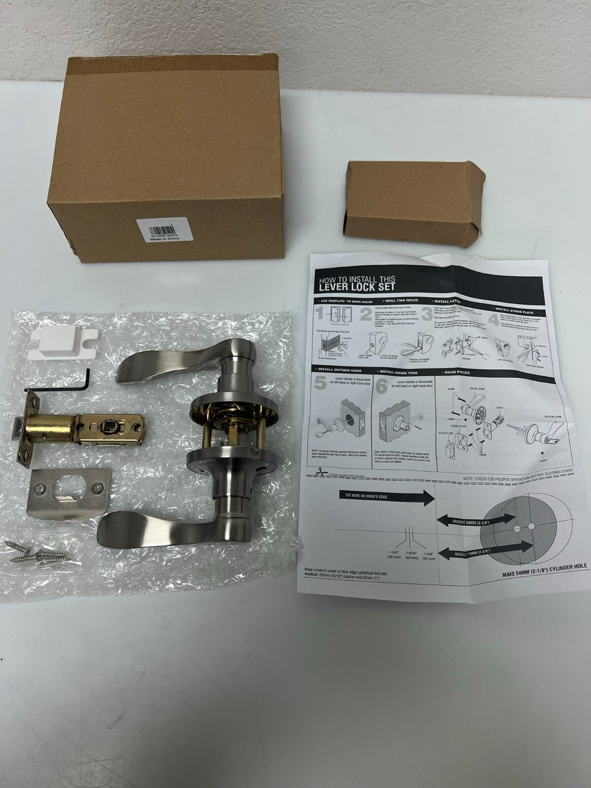 New Gobrico 10 Pack Satin Nickel Keyless Wave Levers Handles , W/ FREE SHIPPING