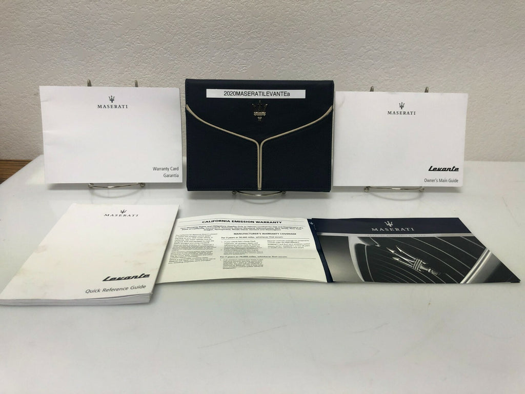 2020 Maserati Levante Genuine OEM Owner's Manual w/Logo Case and Free Shipping!!