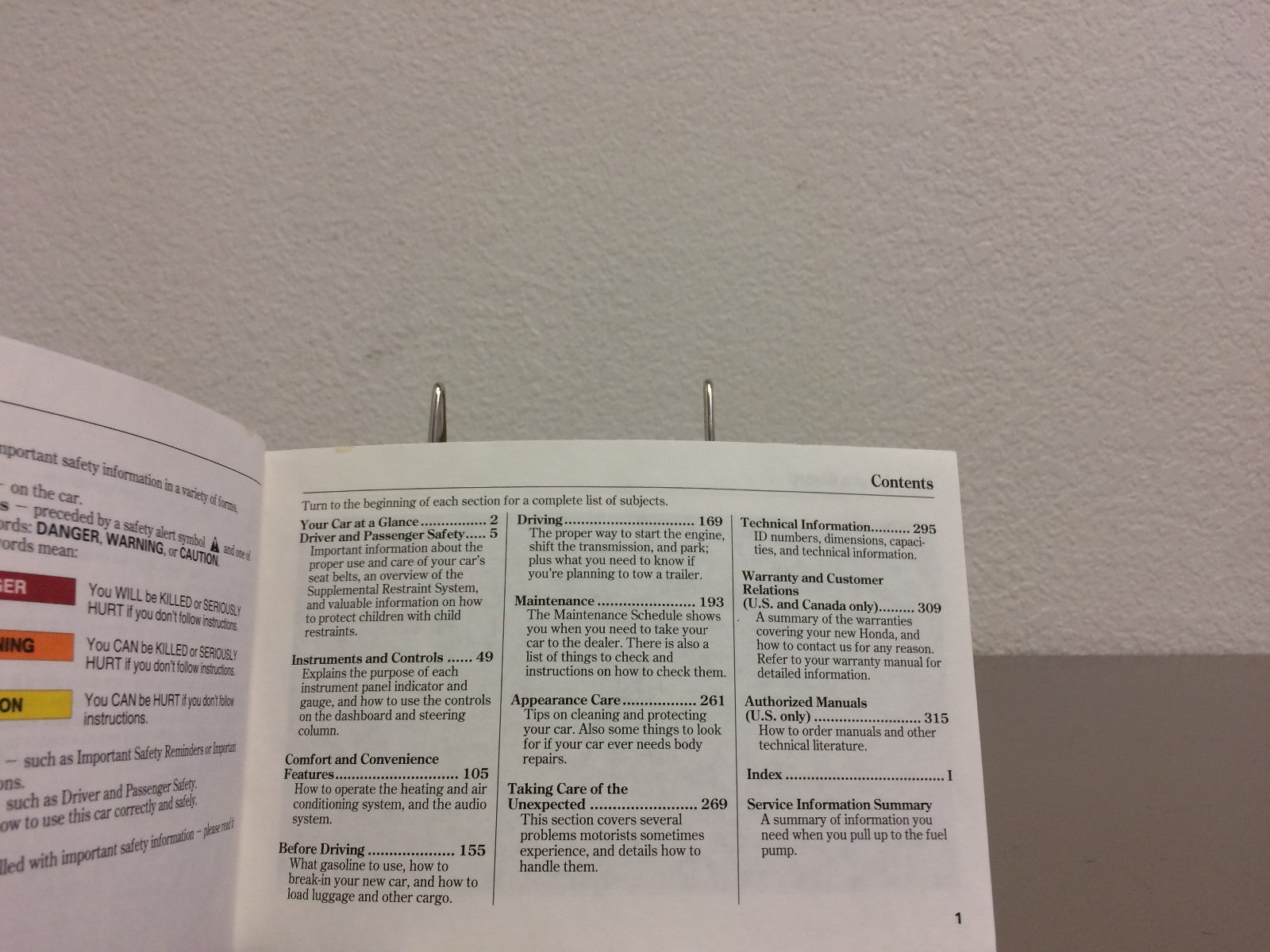 1999 Honda Accord Sedan Genuine OEM Owner's Manual--Free Shipping!