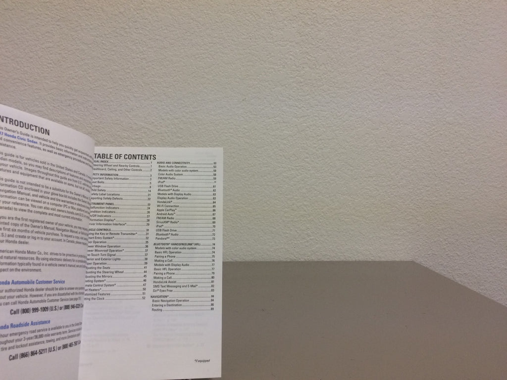 2017 Honda Civic Sedan OEM Owner's Manual Set w/Honda Case--Free Shipping!