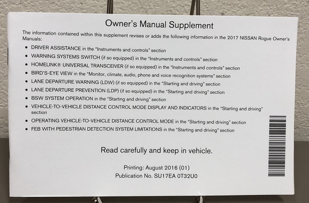 2017 Nissan Rogue Genuine OEM Owner's Manual Set with Protective Nissan Case