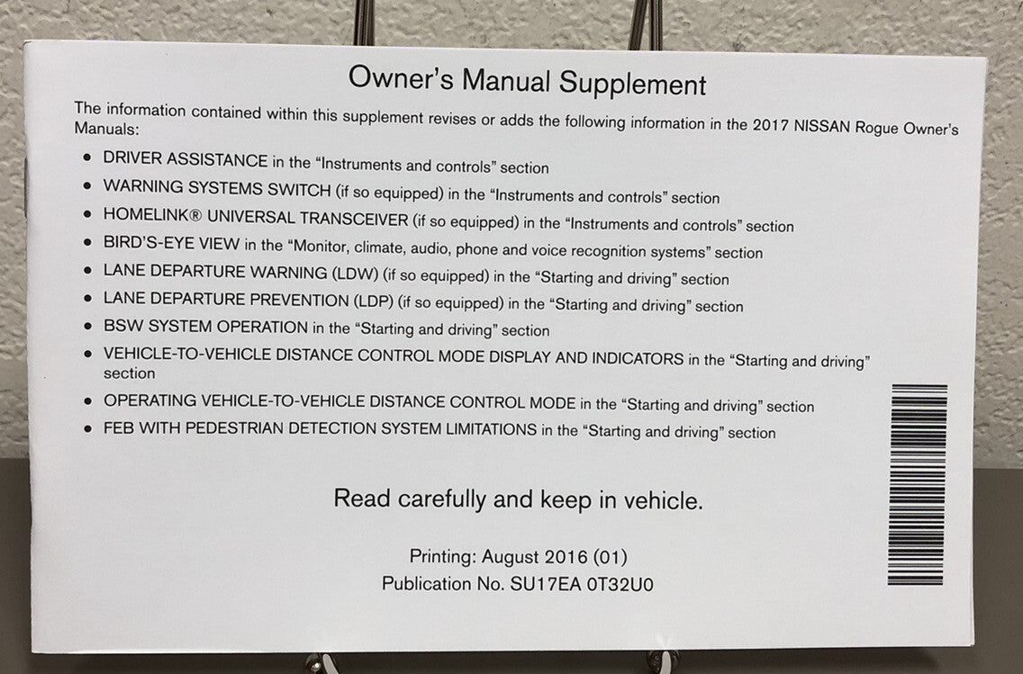 2017 Nissan Rogue Genuine OEM Owner's Manual Set with Protective Nissan Case