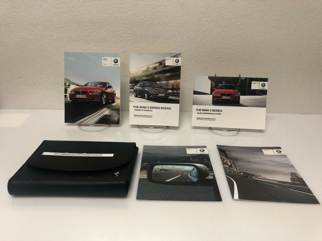 2012 BMW 3 Series Sedan 320i 328i 335i OEM Owner's Manual w/BMW Case & iDrive