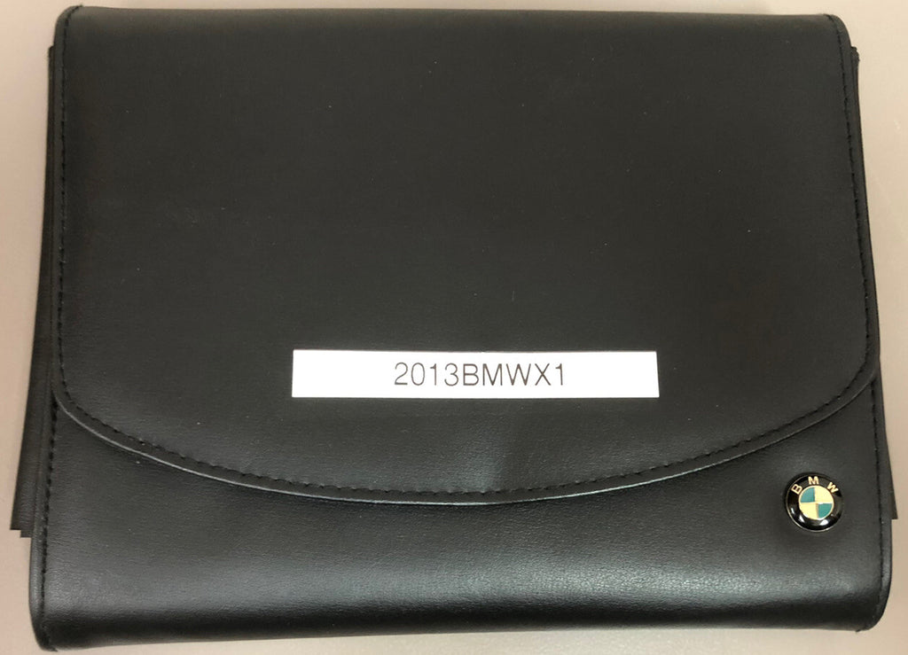 2013 BMW X1 Genuine OEM Owner's Manual Set with iDrive/Navigation and BMW Case