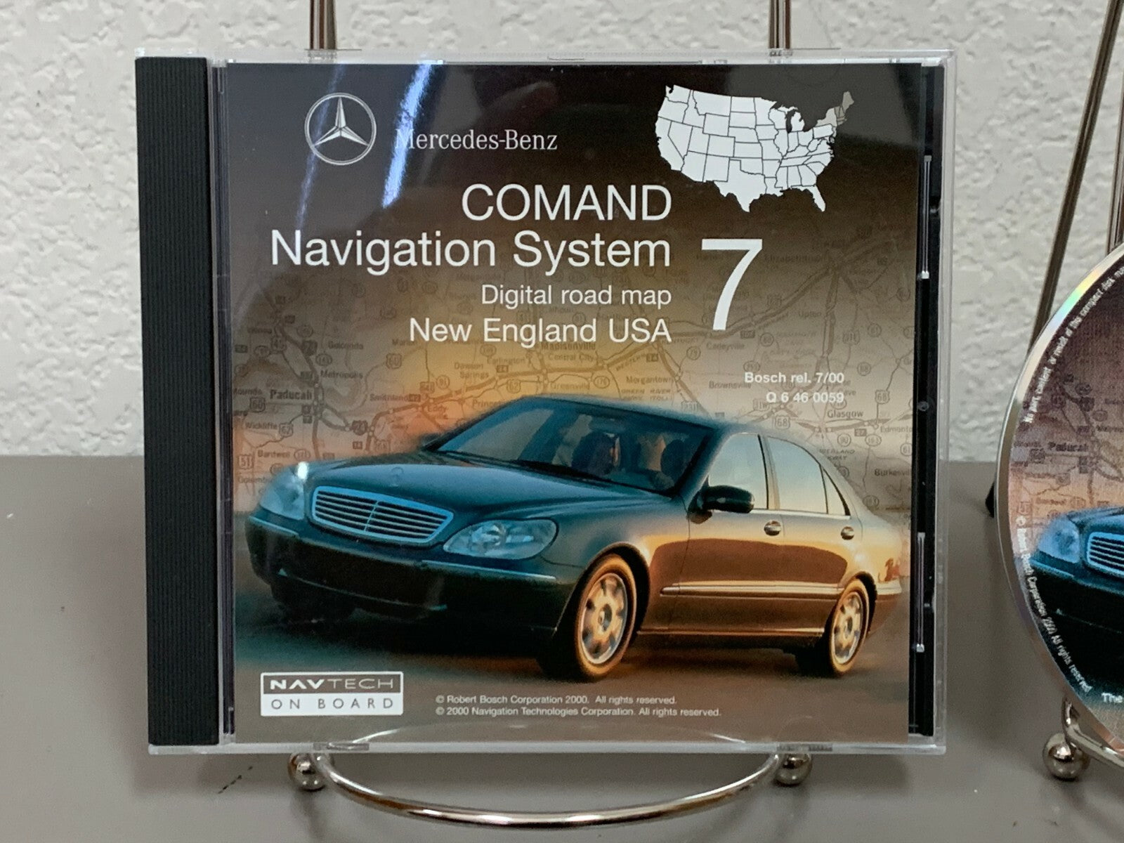 1999-2000 Mercedes Comand Navigation Disc 7 (CT/ME/MA/NH/RI/VT & Parts of NY&NJ)