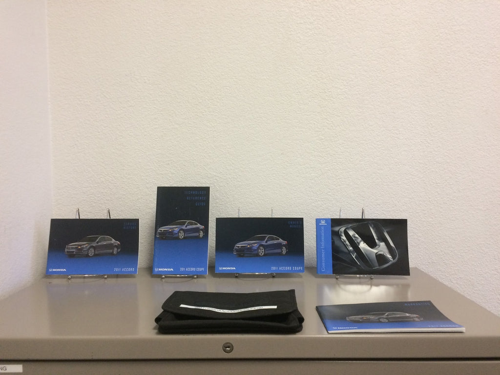 2011 Honda Accord Coupe Genuine OEM Owners Manual Set w/Case--Free Shipping!