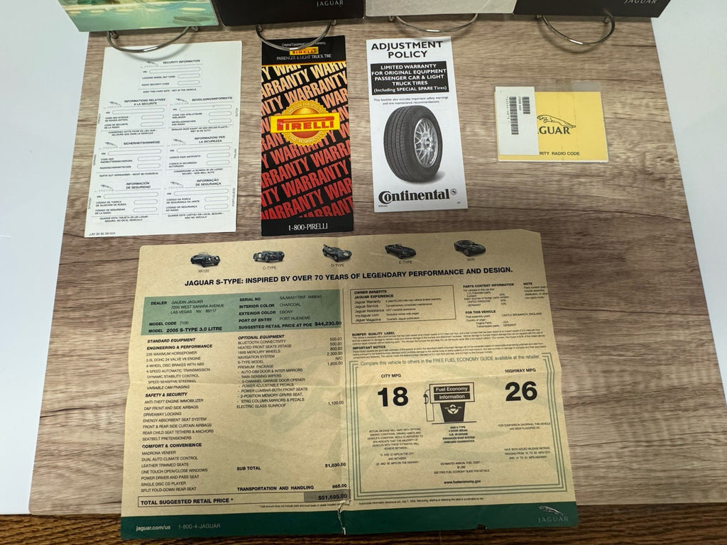 2005 Jaguar S-Type Genuine OEM Owner's Manual Set