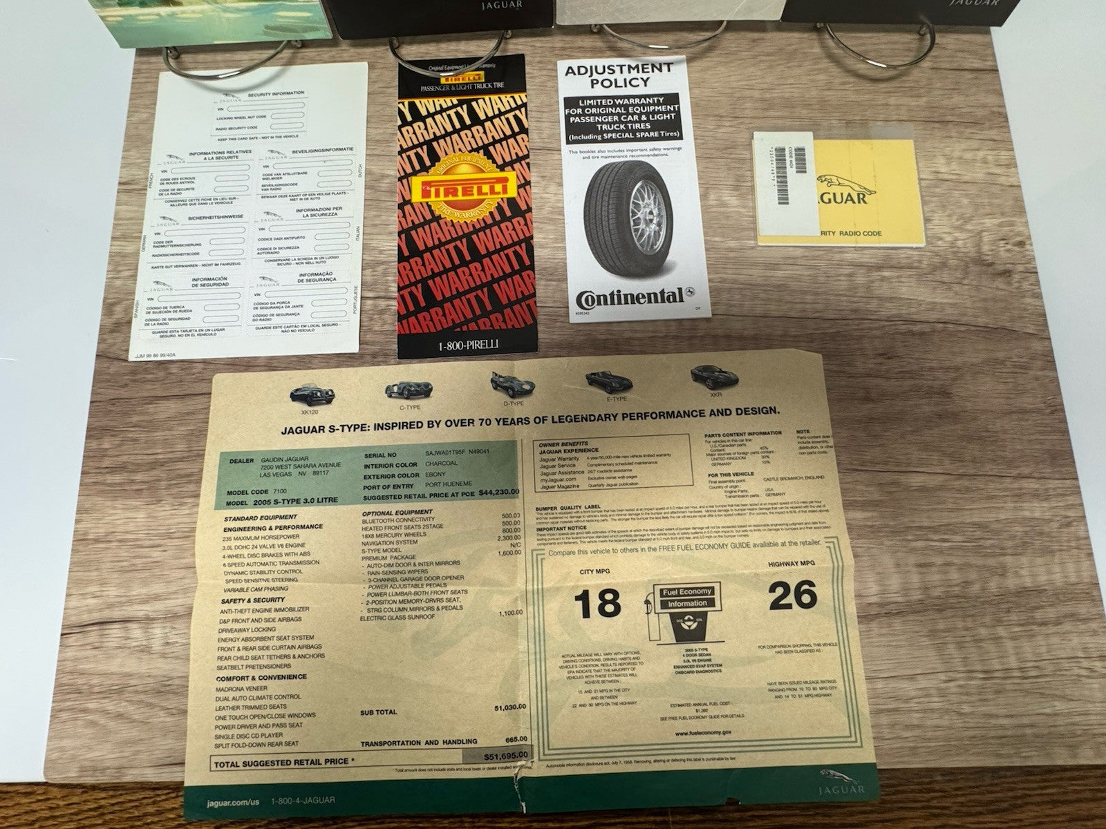 2005 Jaguar S-Type Genuine OEM Owner's Manual Set
