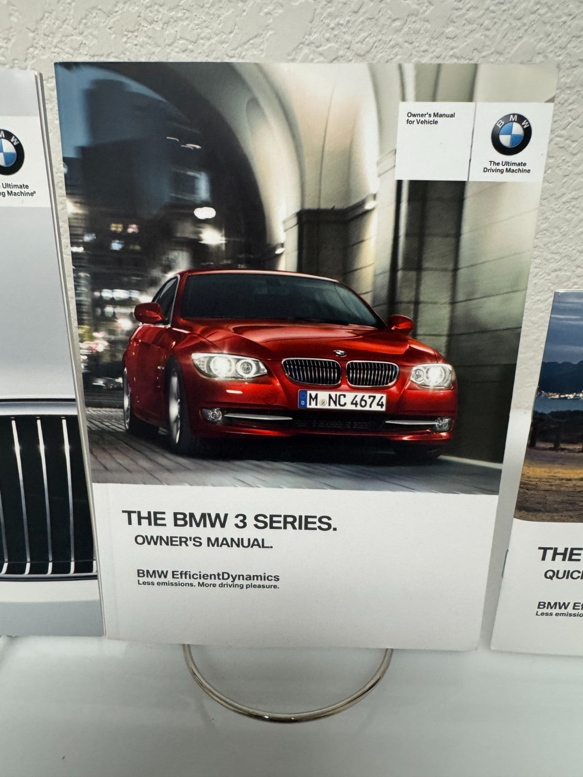 2012 BMW 3 Series Coupe/Convertible Owner's Manual Set w/BMW Case & iDrive/Navi