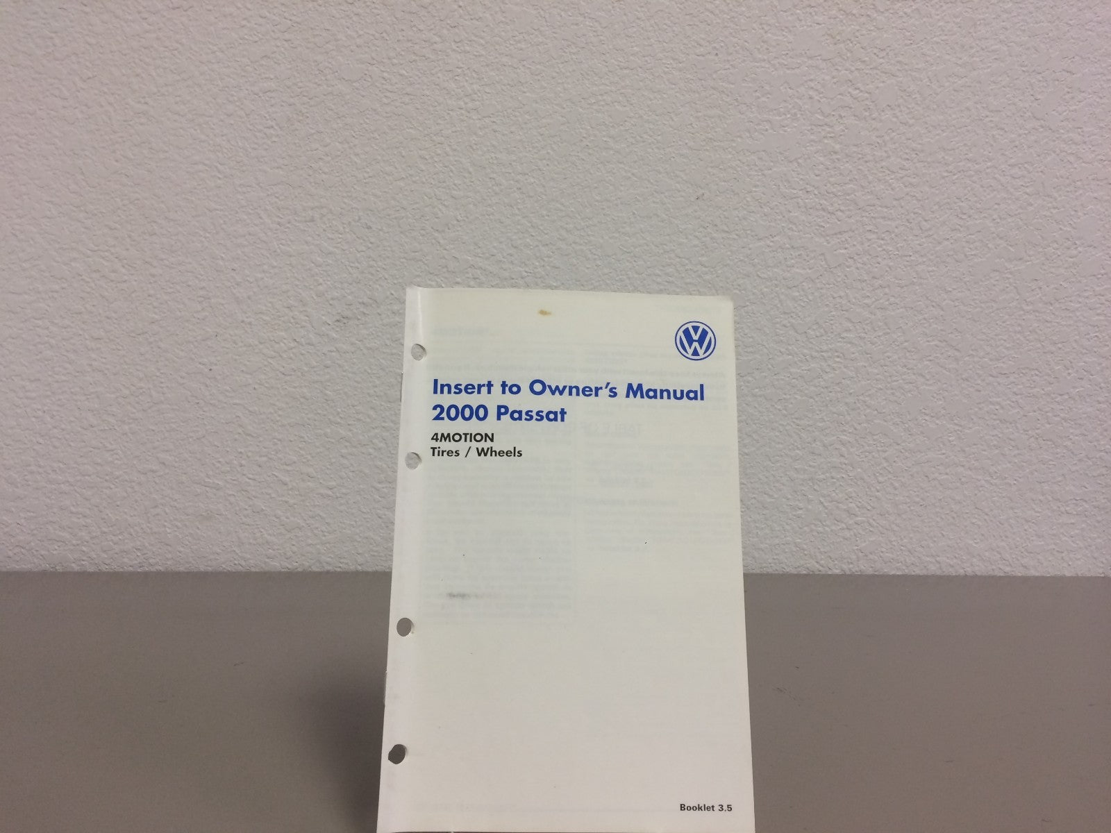 2000 Volkswagen VW Passat Genuine OEM Owner's Manual Set w/Case--Free Shipping!