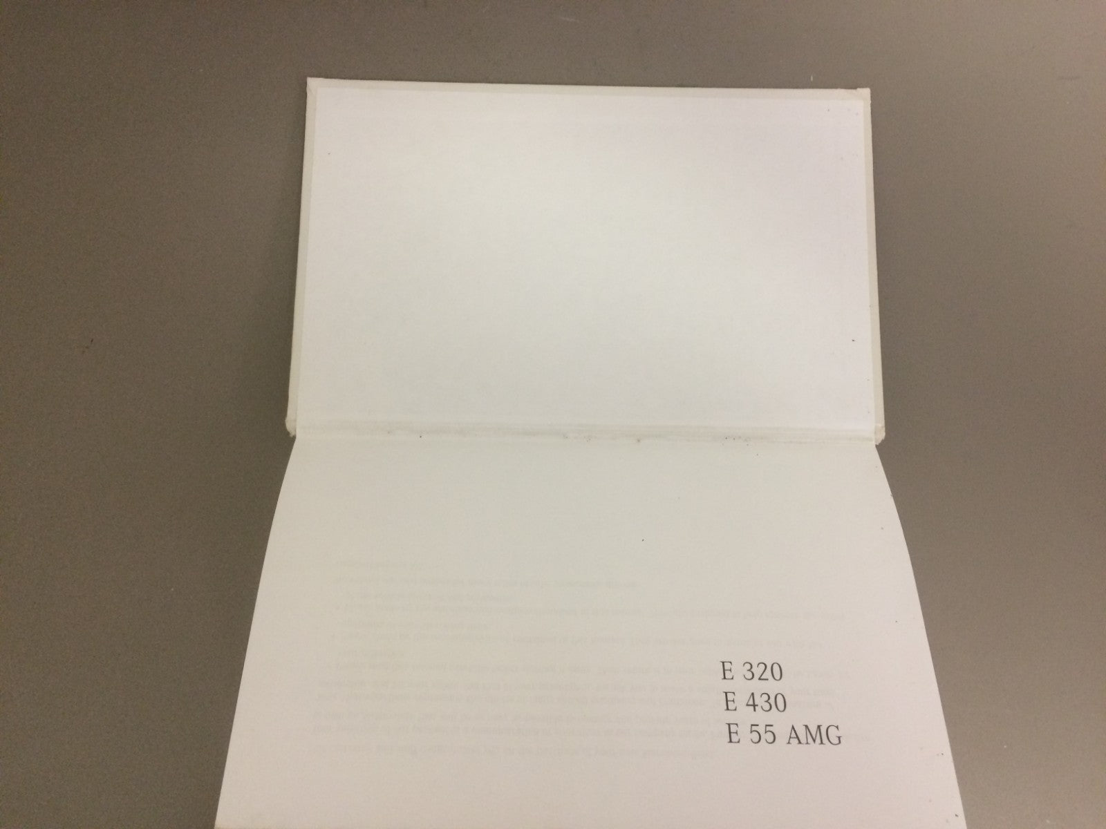 2001 Mercedes-Benz E-Class E320 E430 E55 AMG Genuine OEM Owner's Manual Set