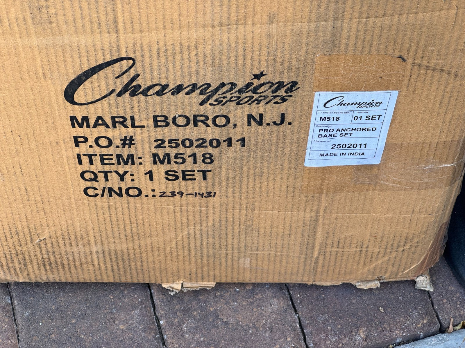 Champion Sports M518 Pro Anchored Base Set--New Open Box Special
