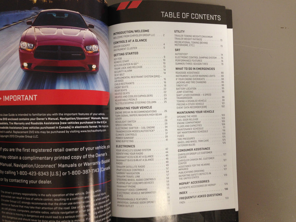 2014 Dodge Charger including SRT Genuine OEM Owner's Manual - Fast Free Shipping