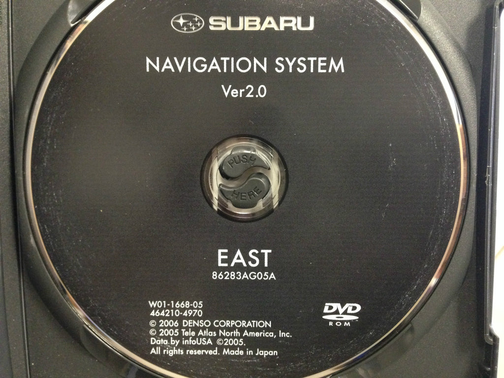 2005 2006 2007 Subaru Navigation Disc DVD United States East Map 2.0 86283AG05A