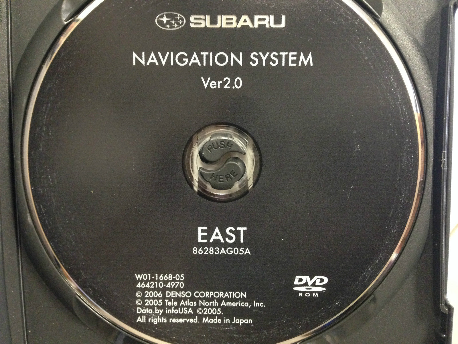 2005 2006 2007 Subaru Navigation Disc DVD United States East Map 2.0 86283AG05A