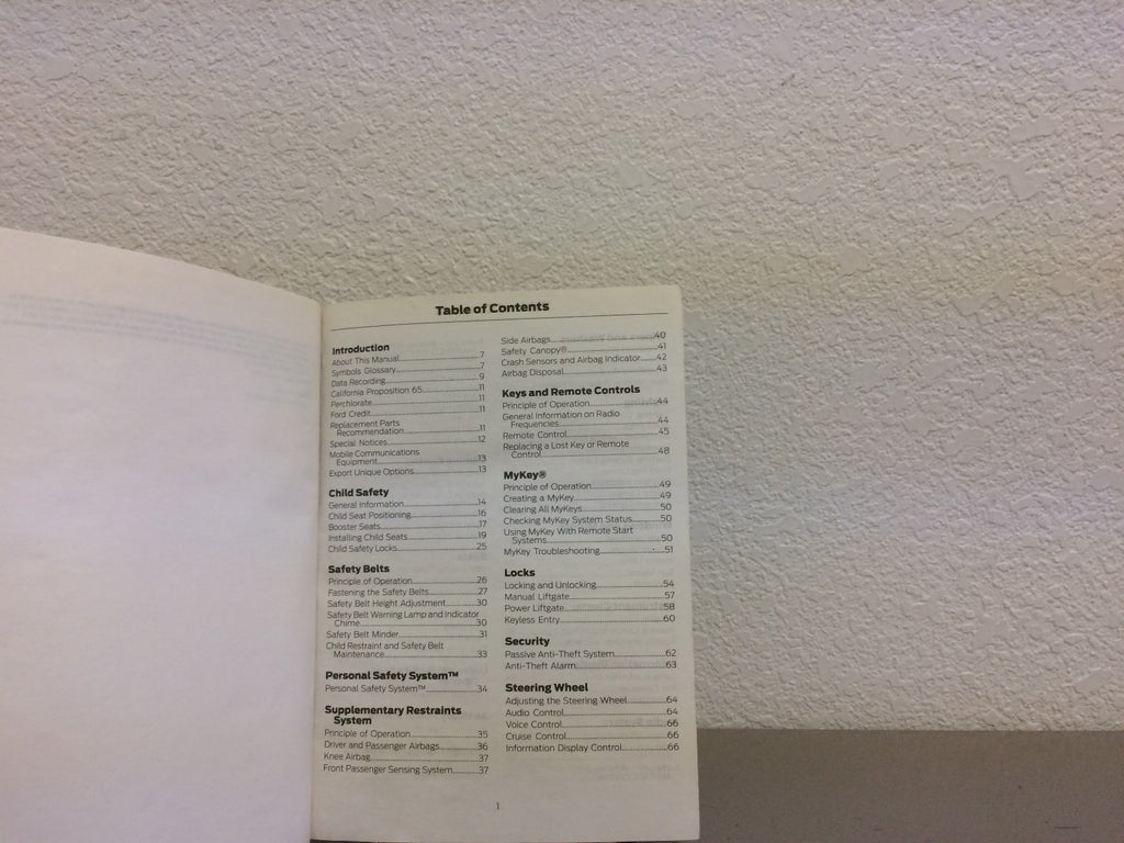 2013 Ford Escape Genuine OEM Owner's Manual w/Supplements, Case & Bonus Key FOB