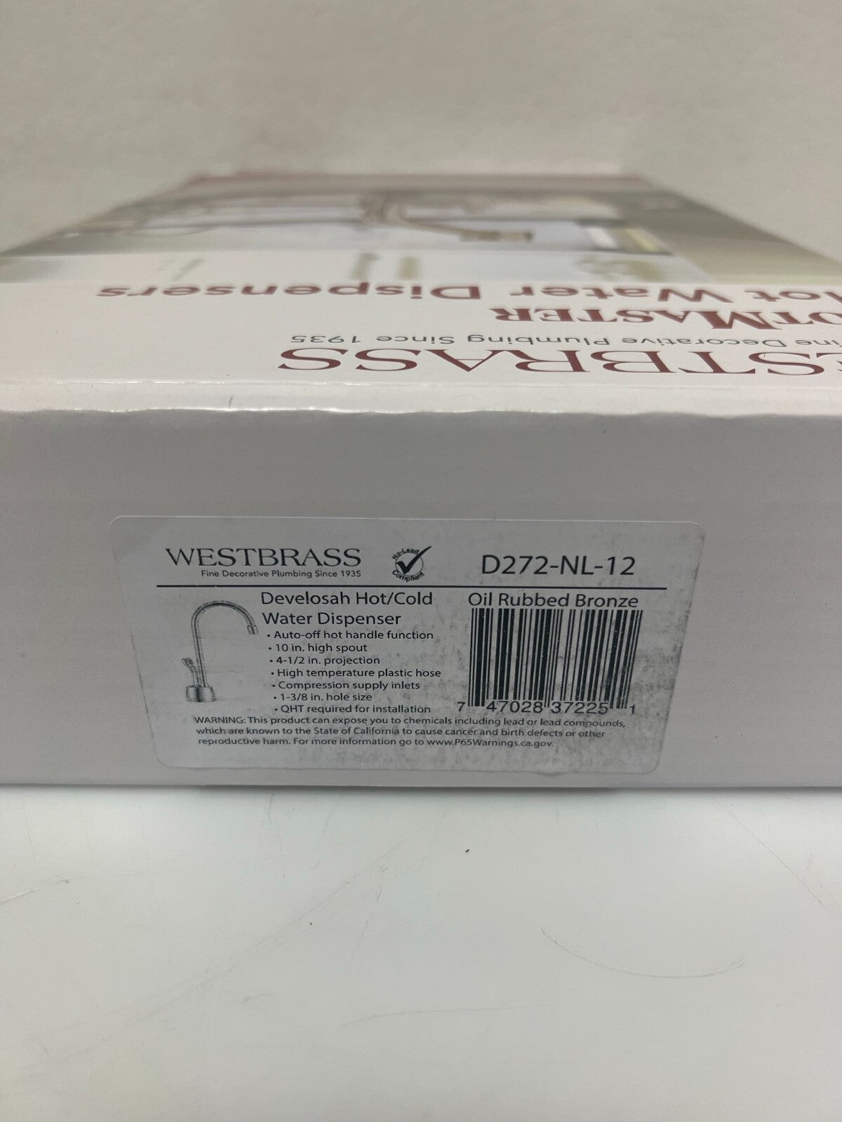 Westbrass D272-12 Hot/Cold Dispenser. Free Shipping