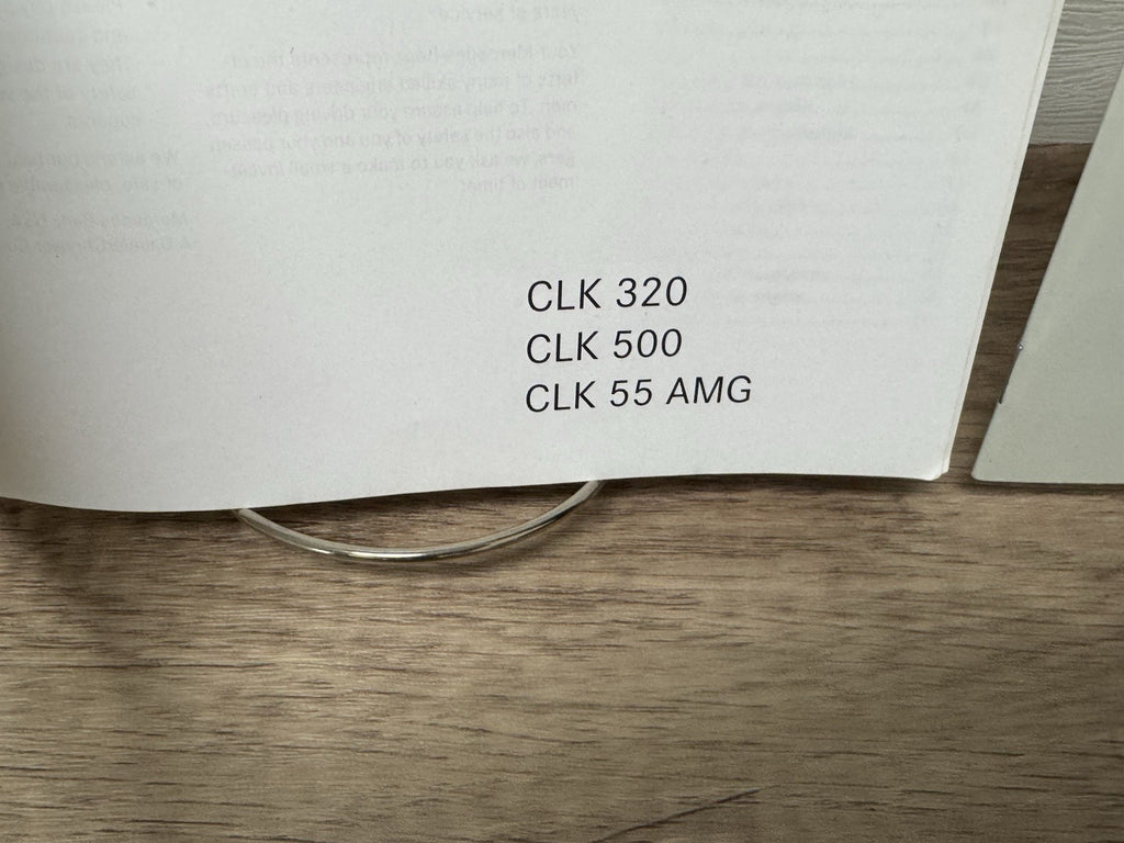 2005 Mercedes Benz CLK-Class Coupe CLK320 CLK500 CLK55AMG OEM Owner's Manual Set