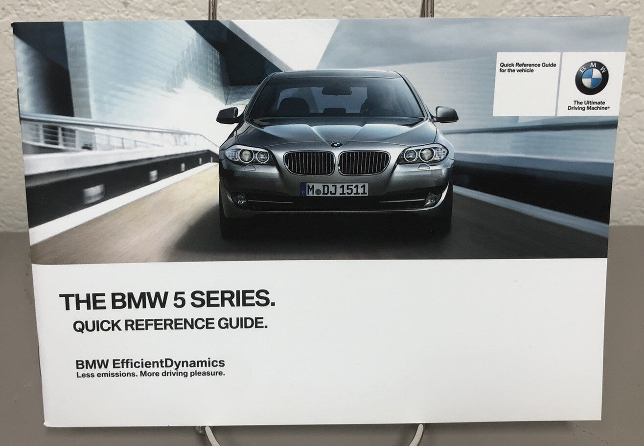 2012 BMW 5-Series Sedan 528i 535i 550i xDrive OEM Owner's Manual Set w/BMW Case
