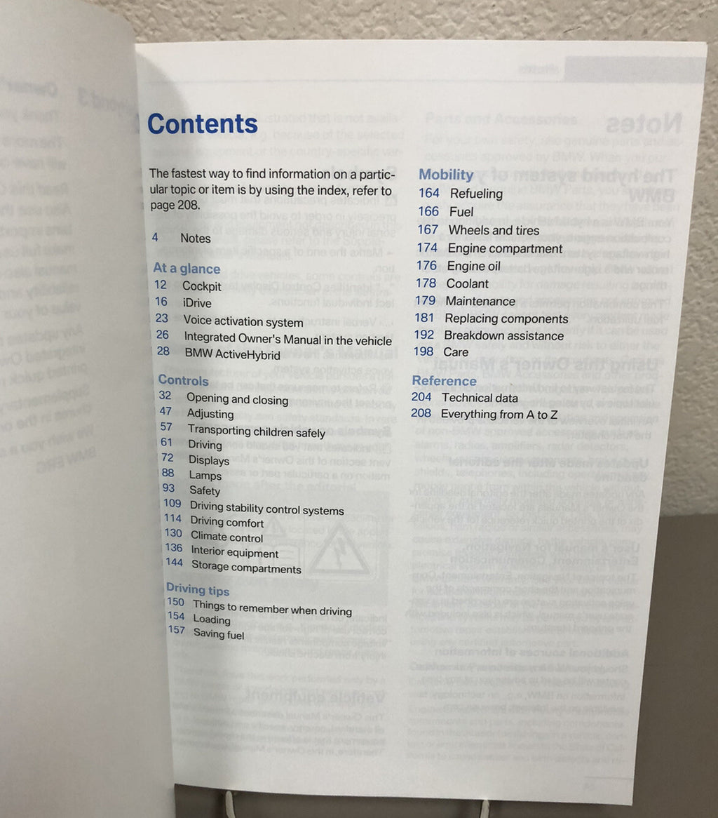 2013 BMW Active Hybrid 3 Genuine OEM Owner's Manual Set w/Case--Free Shipping!