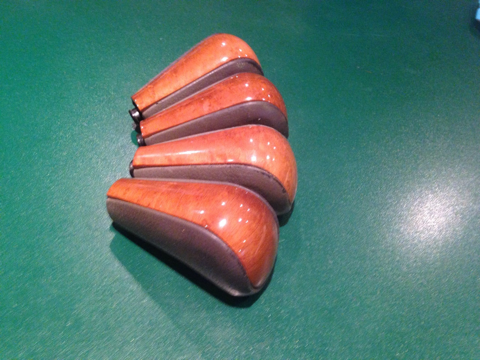 GENUINE OEM LEXUS WALNUT BURLWOOD LIGHT MAHOGANY AND GRAY LEATHER SHIFT KNOB