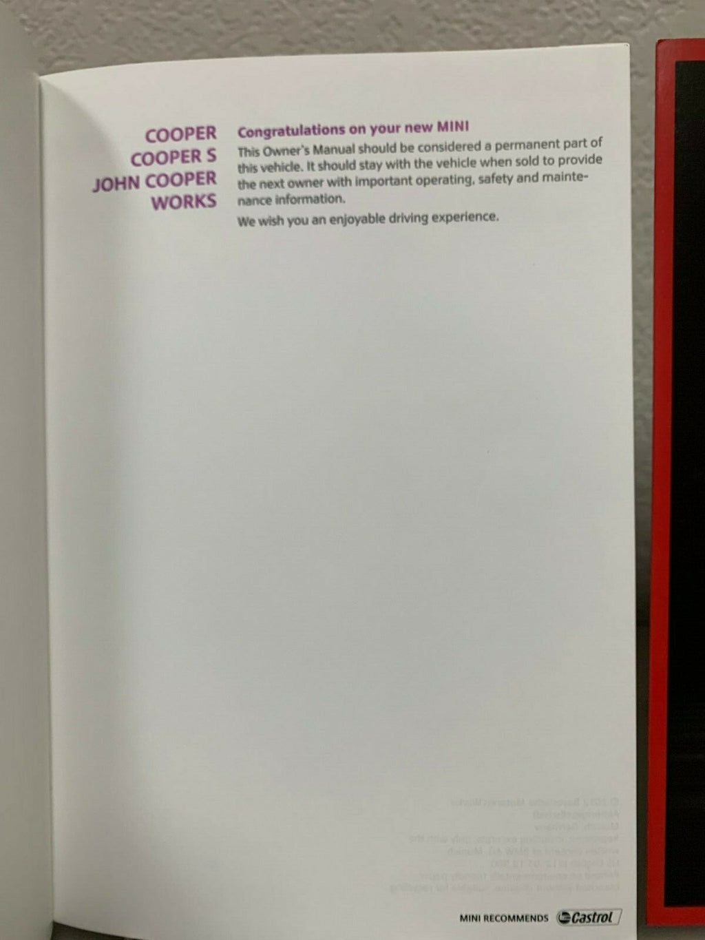 2012 Mini Cooper/Mini Clubman Genuine OEM Owners Manual Set w/Case & Navigation
