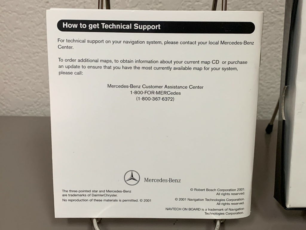 2000 2001 2002 Mercedes-Benz S-Class Comand Navigation DVD California & Nevada