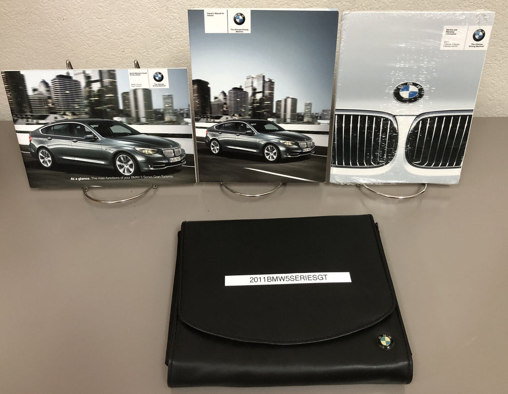 2011 BMW 5-Series 535i 550i Gran Turismo Genuine OEM Owner's Manual Set w/Case