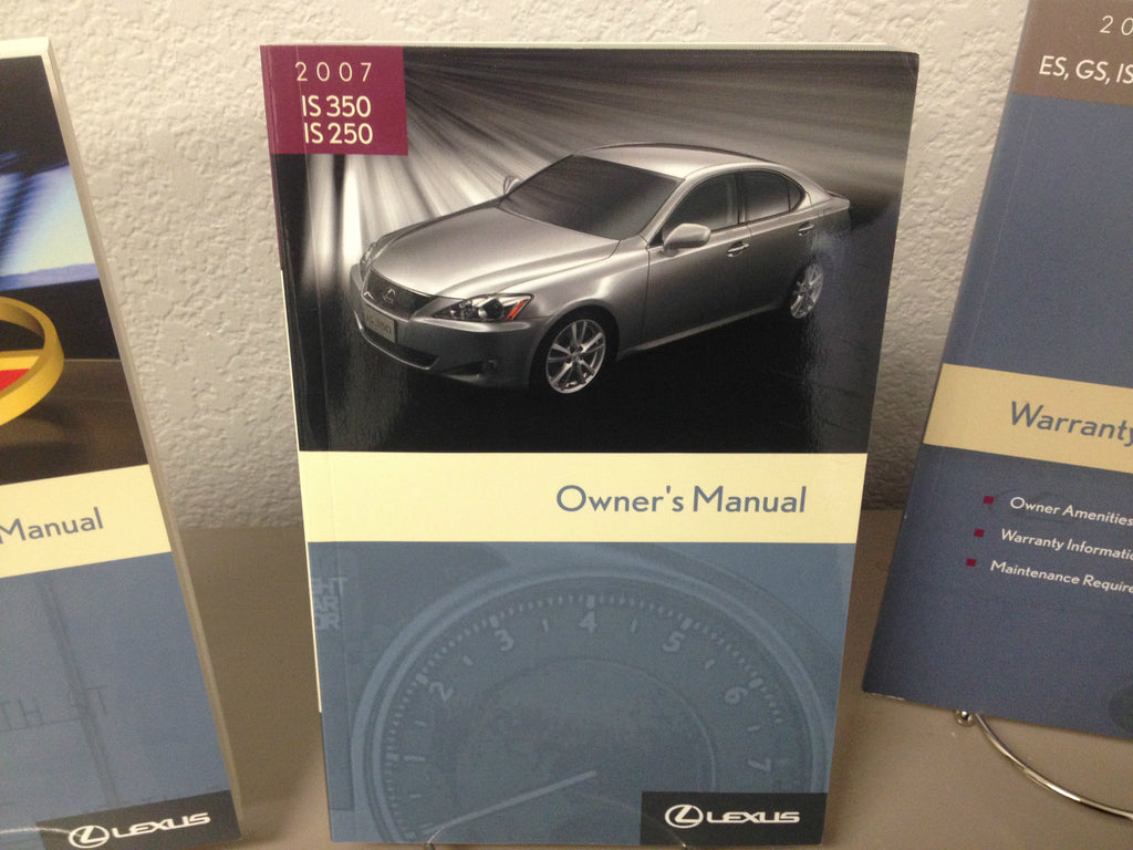 2007 Lexus IS250 IS350 Genuine OEM Owner's Manual Set w/Navi Manual & Lexus Case