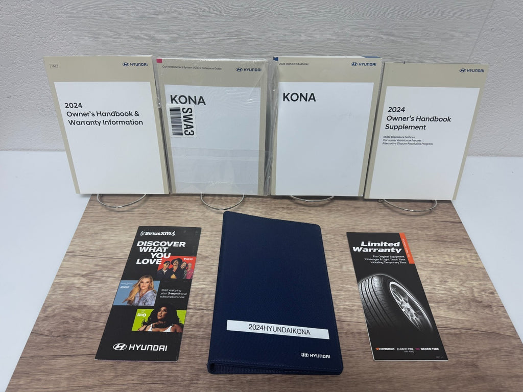 2024 Hyundai Kona Genuine OEM Owner's Manual Set w/Hyundai Case