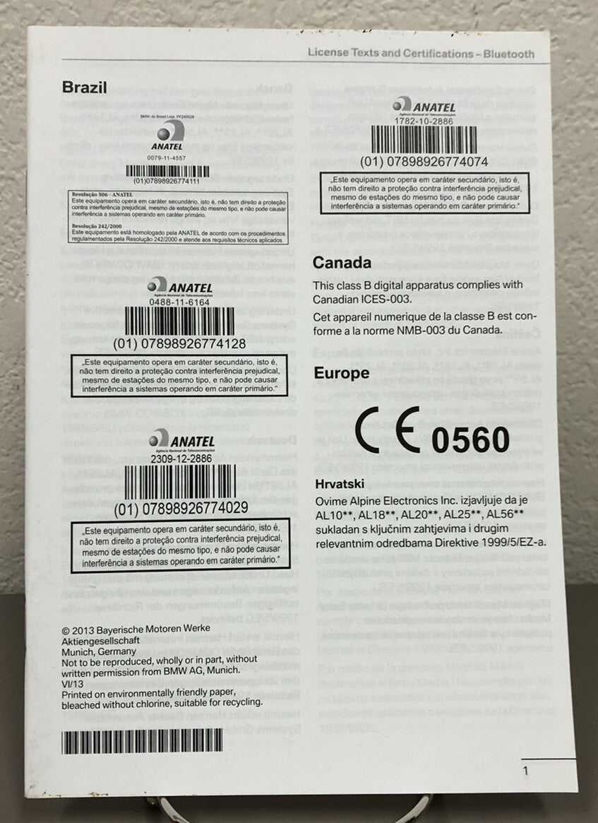 2014 BMW 4 Series Coupe 428i 435i xDrive OEM Owner's Manual Set w/Bonus Key FOB