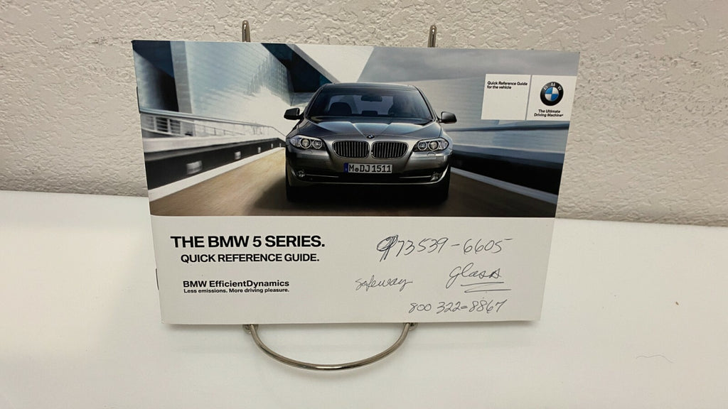 2013 BMW 5-Series Integrated Sedan 528i 535i 550i Owner's Manual